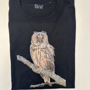 T-paita pöllö kuvalla, L koko