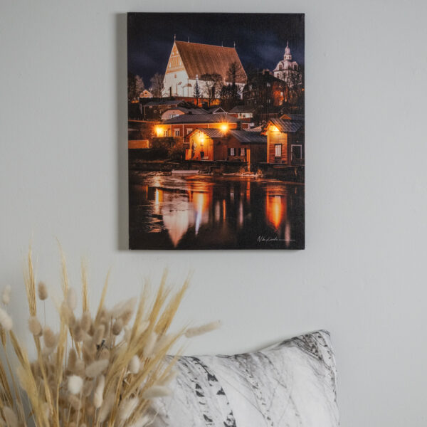 Valotaulu kirkko ja aitat - 30x40cm