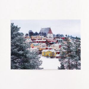 Postikortti Talvipäivä kirkonmäellä